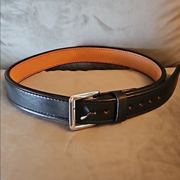 JM4 Tactical Double Shot Gun Holster Belt. Heavyduty Black Leather. 33"L × 1.5"W - Picture 6 of 7